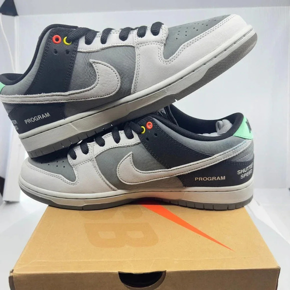 Nike Mens SB Dunk Low Pro ISO Camcorder Sneakers Gray/White Size 9.5 CV1659-001 - Picture 4 of 8